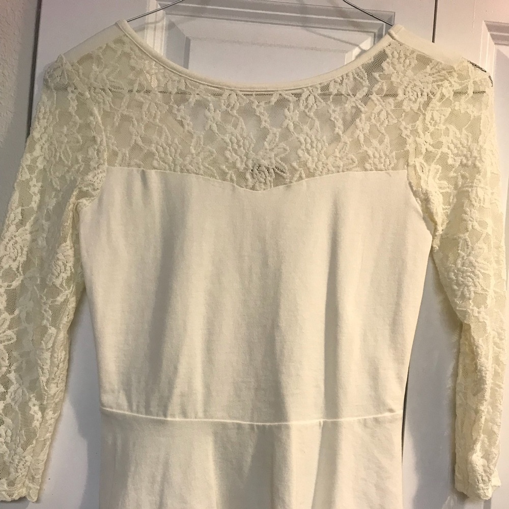 Never worn cream lace top from Express